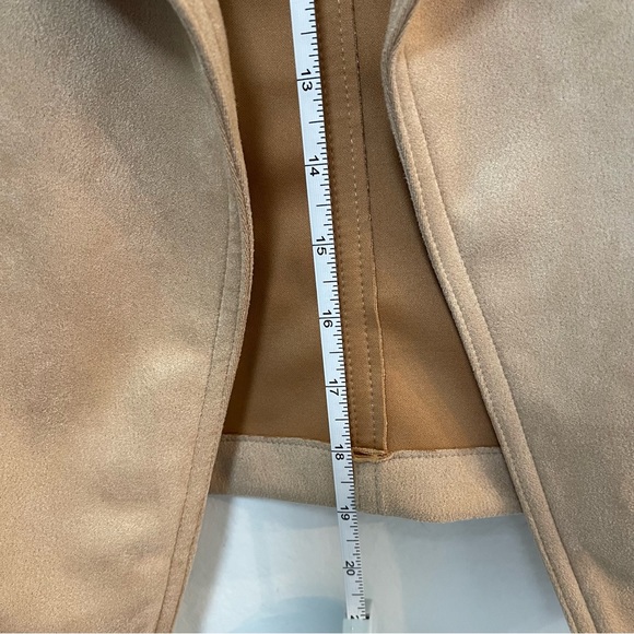 Philosophy Women’s Faux Leather Jacket Coat open front size XS Tan Brown NWT - Picture 5 of 9